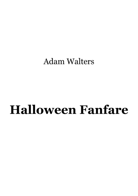Free Sheet Music Halloween Fanfare