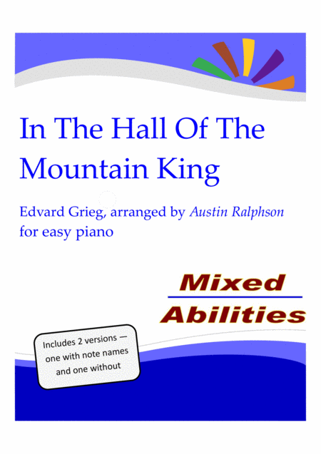 Halloween In The Hall Of The Mountain King For Easy Piano Sheet Music