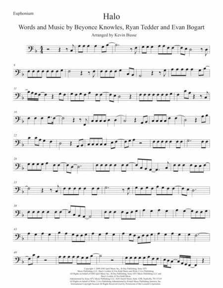 Free Sheet Music Halo Euphonium