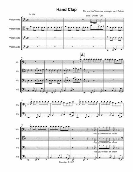 Free Sheet Music Hand Clap