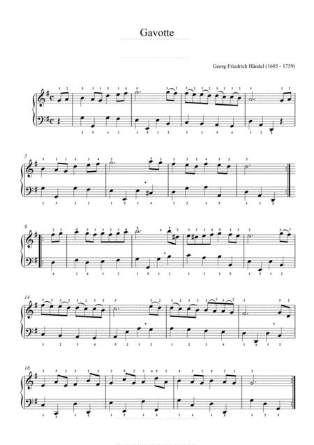 Free Sheet Music Handel Gavotte In G Major Complete Version