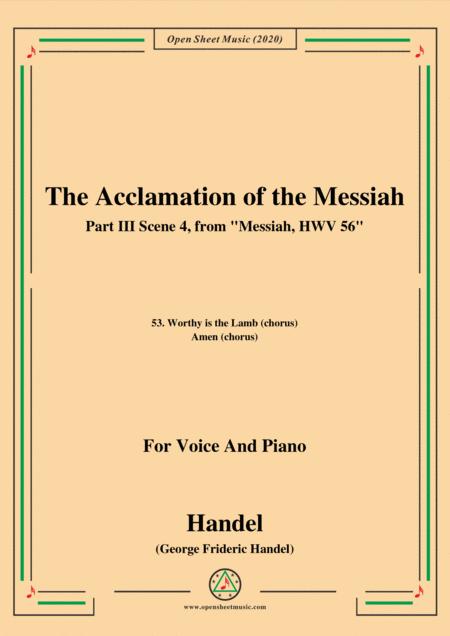 Handel Messiah Hwv 56 Part Iii Scene 4 For Voice And Piano Sheet Music