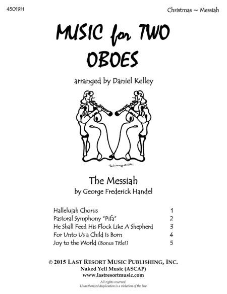 Handels Messiah For Oboe Duet Music For Two Oboes Sheet Music