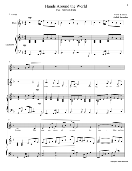 Hands Around The World Sheet Music