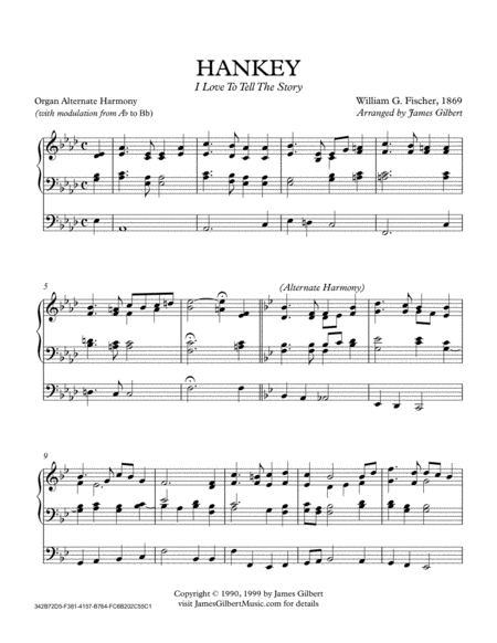 Hankey I Love To Tell The Story Ora Sheet Music