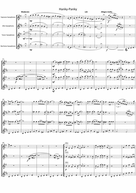 Free Sheet Music Hanky Panky