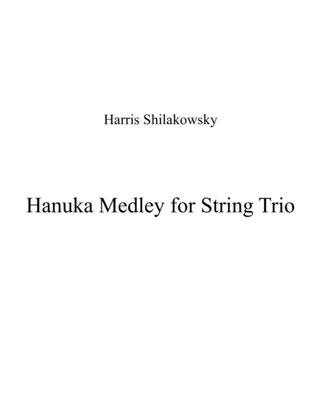 Free Sheet Music Hanuka Medley For String Trio