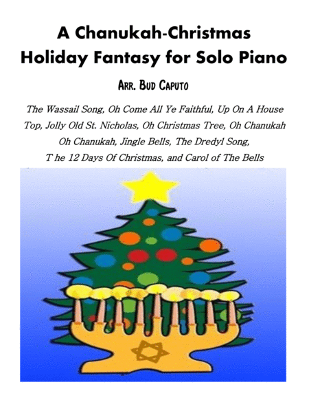 Hanukkah Christmas Holiday Fantasy For Solo Piano Sheet Music