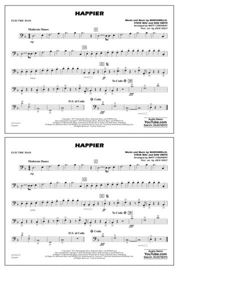 Free Sheet Music Happier Arr Matt Conaway And Jack Holt Electric Bass