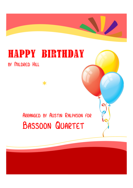 Happy Birthday Bassoon Quartet Sheet Music