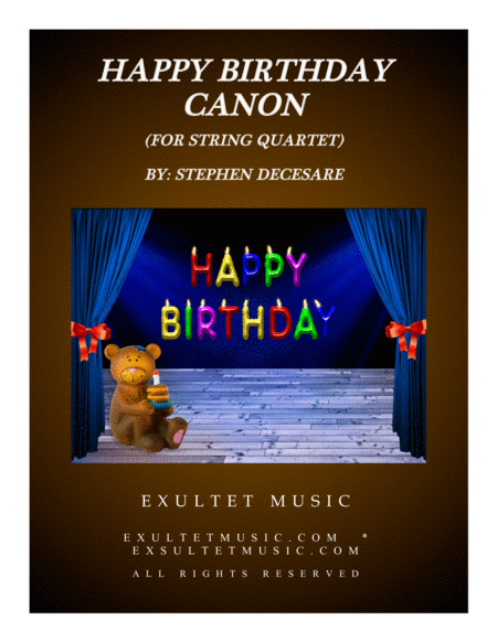 Happy Birthday Canon For String Quartet Sheet Music