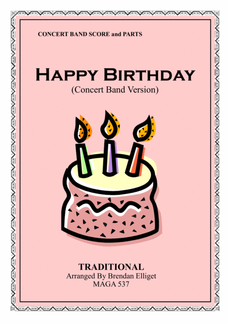 Happy Birthday Concert Band Score And Parts Pdf Sheet Music