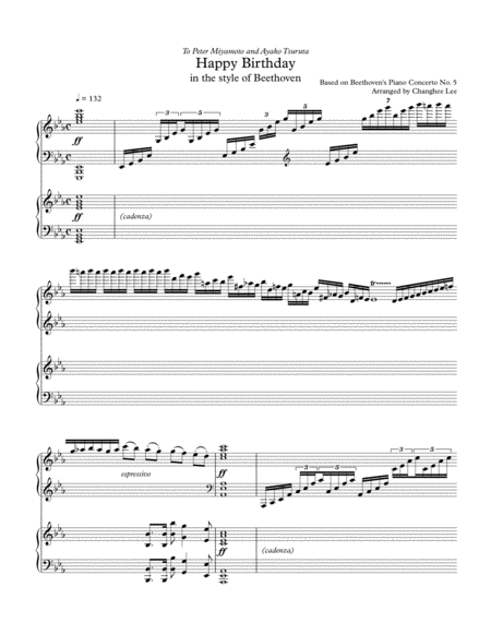 Happy Birthday In The Style Of Beethoven Sheet Music