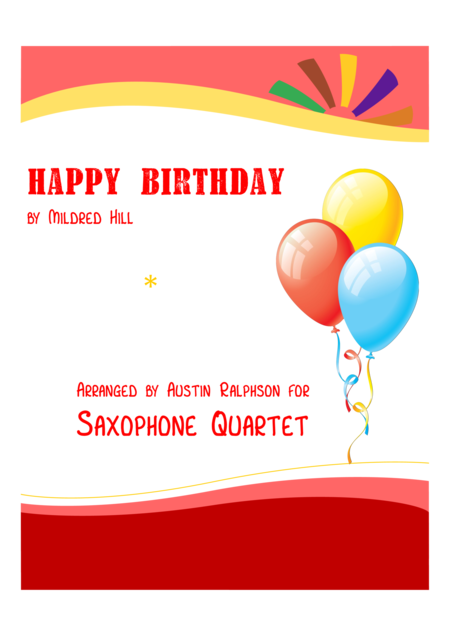 Free Sheet Music Happy Birthday Sax Quartet