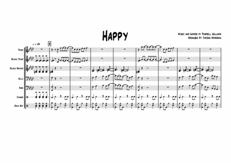 Happy By Pharrell Williams Arrangement For Steel Drum Band Sheet Music