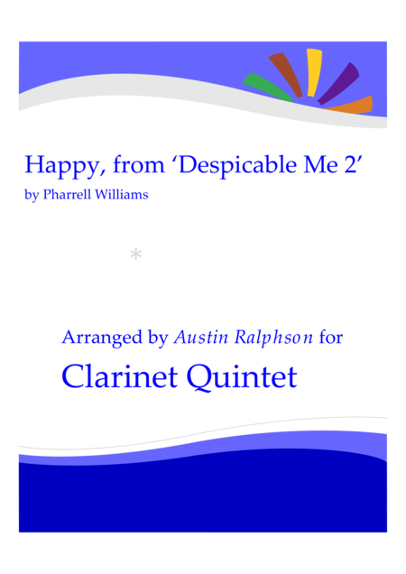 Happy From Despicable Me 2 Clarinet Quintet Sheet Music