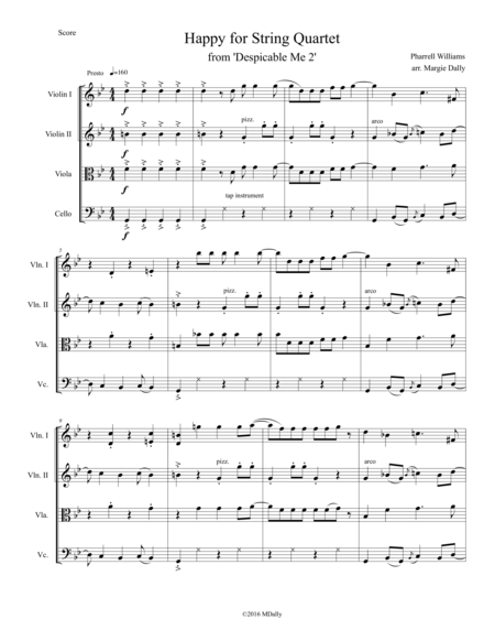 Free Sheet Music Happy From Despicable Me 2