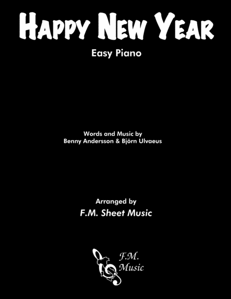 Happy New Year Easy Piano Sheet Music