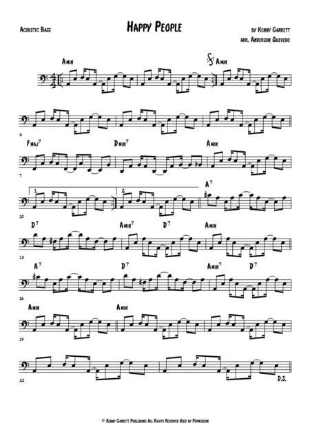 Happy People Kenny Garrett Bass Line Sheet Music