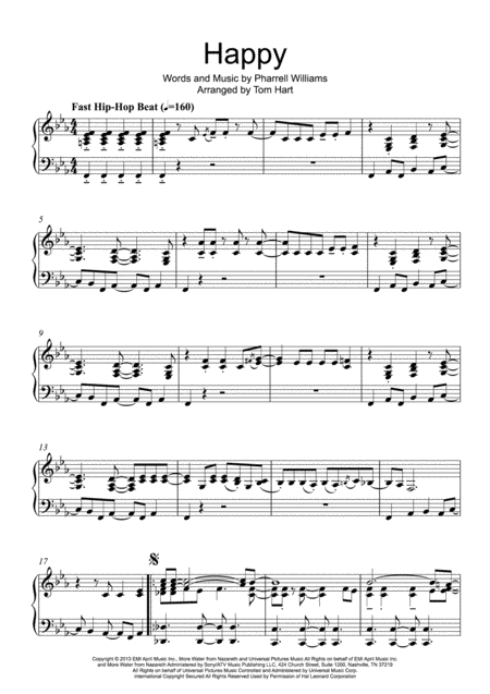 Happy Piano Solo Sheet Music