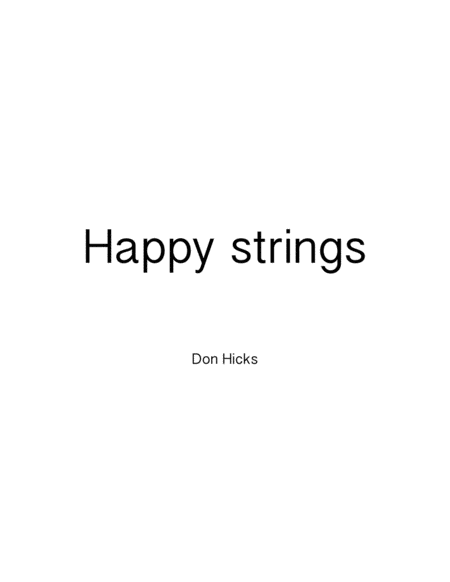 Free Sheet Music Happy Strings