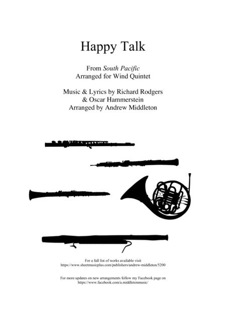 Free Sheet Music Happy Talk Arranged For Woodwind Quintet