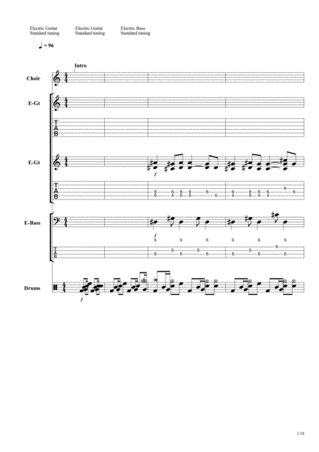 Free Sheet Music Hard Rock In G