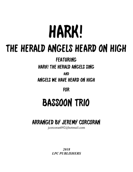 Hark The Herald Angels Heard On High For Bassoon Trio Sheet Music