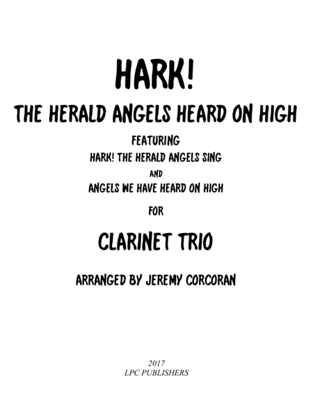 Hark The Herald Angels Heard On High For Clarinet Trio Sheet Music