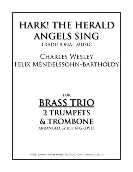 Free Sheet Music Hark The Herald Angels Sing 2 Trumpet Trombone Brass Trio