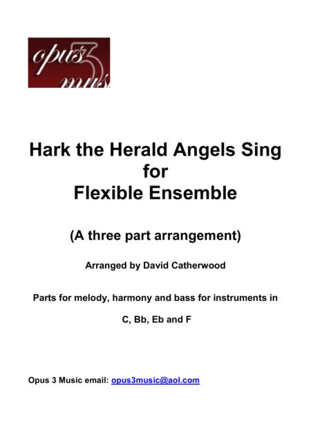 Hark The Herald Angels Sing Arranged For 3 Part Flexible Ensemble By David Catherwood Sheet Music