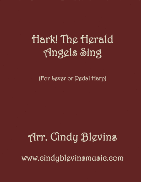 Hark The Herald Angels Sing Arranged For Lever Or Pedal Harp From My Book Winterscape Sheet Music