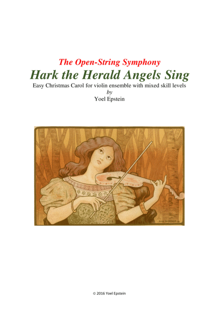 Hark The Herald Angels Sing Easy Christmas Carol For Mixed Level Violin Sheet Music