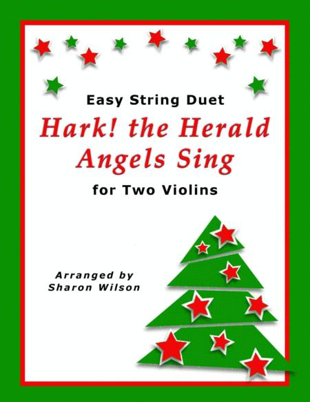 Free Sheet Music Hark The Herald Angels Sing Easy Violin Duet