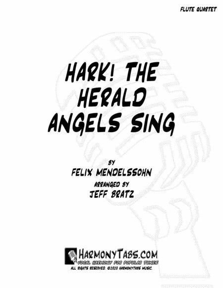 Hark The Herald Angels Sing Flute Quartet Sheet Music