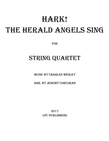 Free Sheet Music Hark The Herald Angels Sing For String Quartet