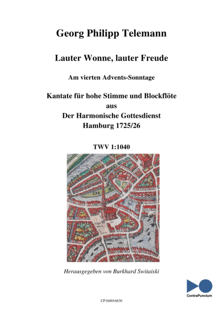 Free Sheet Music Harmonischer Gottesdienst Twv 1 1040 Lauter Wonne Lauter Freude