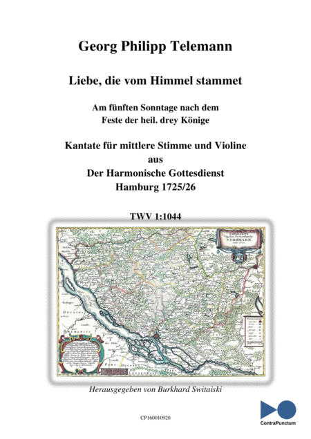 Harmonischer Gottesdienst Twv 1 1044 Liebe Die Vom Himmel Stammet Sheet Music