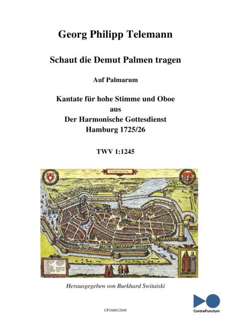 Harmonischer Gottesdienst Twv 1 1245 Schaut Die Demut Palmen Tragen Sheet Music