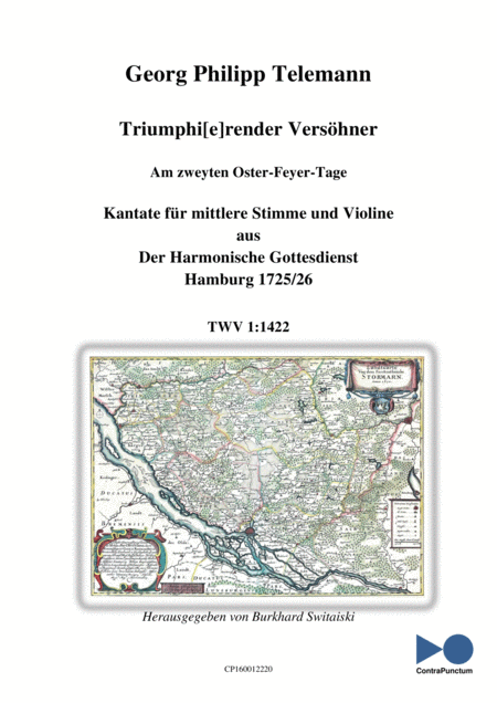 Free Sheet Music Harmonischer Gottesdienst Twv 1 1422 Triumphirender Vershner Trit Aus Deiner Kluft