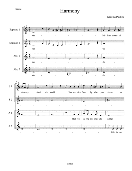 Harmony Sheet Music