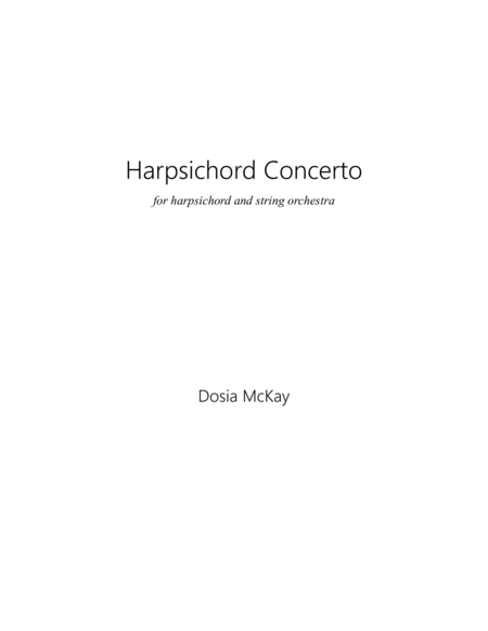 Free Sheet Music Harpsichord Concerto
