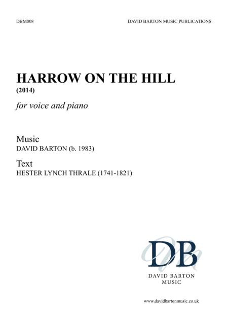 Harrow On The Hill Sheet Music