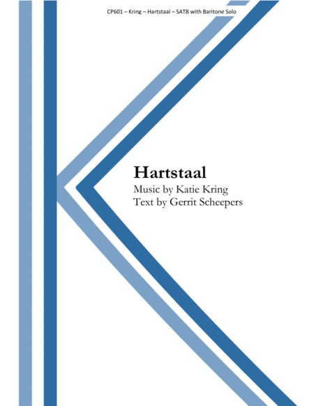 Hartstaal Satb With Baritone Solo Sheet Music