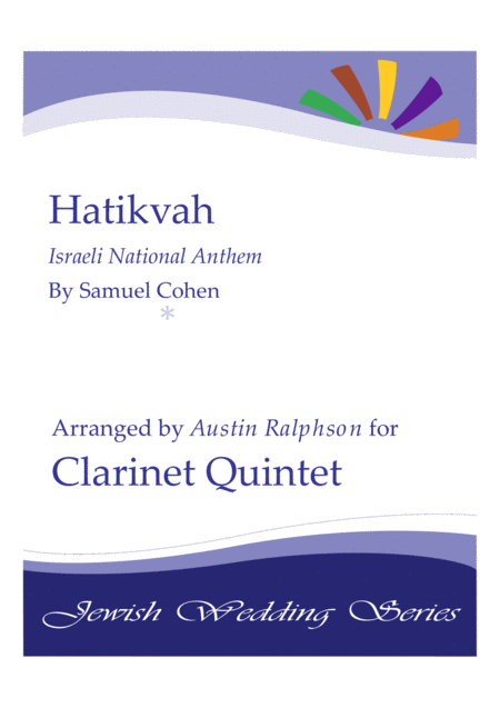 Free Sheet Music Hatikvah Israeli National Anthem Clarinet Quintet