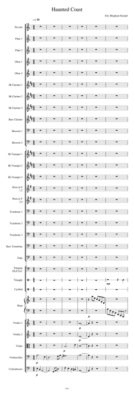 Free Sheet Music Haunted Coast