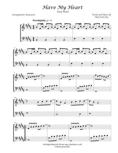 Have My Heart Maverick City Sheet Music Easy Sheet Music