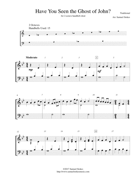 Have You Seen The Ghost Of John A K A Ghost Of Tom For 2 Octave Handbell Choir Sheet Music