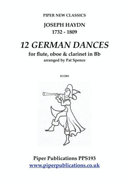 Free Sheet Music Haydn 12 German Dances For Flute Oboe Clarinet