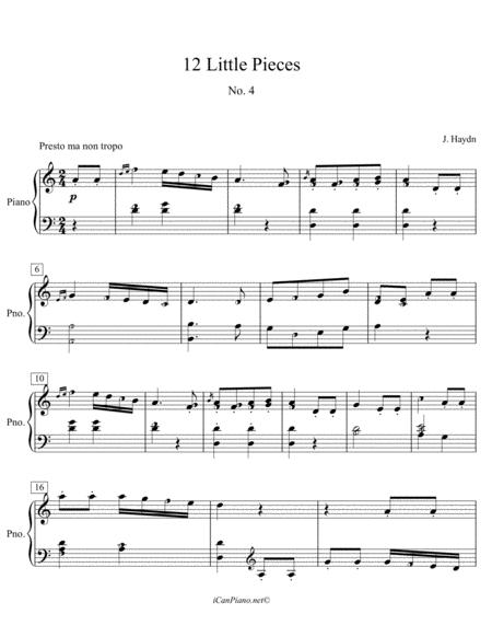 Free Sheet Music Haydn Little Piece No 4 Icanpiano Style